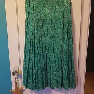 Green, real purple peasant skirt